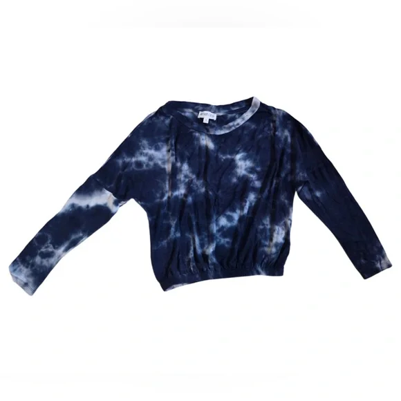 Navy Tie-Dye Women's Crew Neck Sweater - Picture 1 of 5